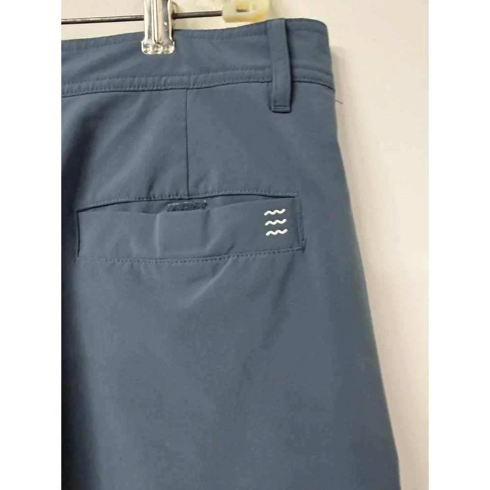 Free Fly Mens Size 34 Bamboo Performance Shorts Slate Blue Stretch Outdoor
